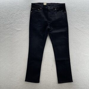 Levis Flex 511 Jeans Men 38x32 Black Slim Dark Wash Stretch Denim Preppy Grunge